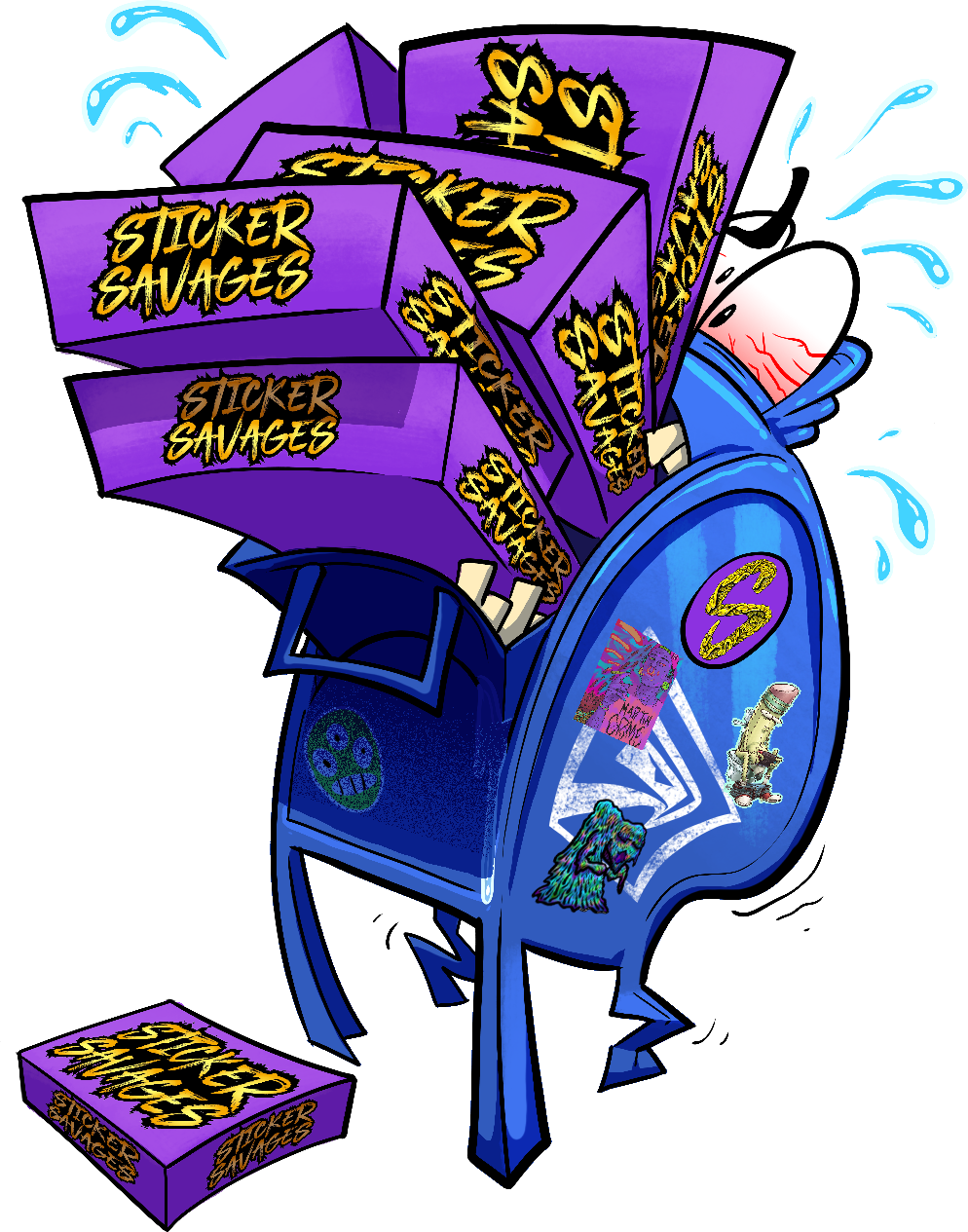 Visual guide explaining the Sticker Savages subscription process in simple steps.